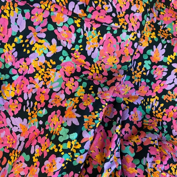 Zara Puff Sleeve Floral Long Sleeve Blouse - Picture 3 of 6